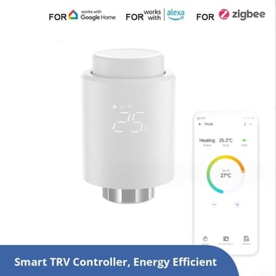 Thermostatische Radiator Klep - Slimme Verwarmer Bediening - Energie Besparen - App & Spraak Bediening