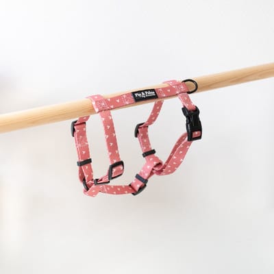 Pip & Palms - Hondentuig Love is in the Air - Roze - Maat XS - Verstelbaar - Hondentuigje - Y Tuig Hond - voor Kleine honden