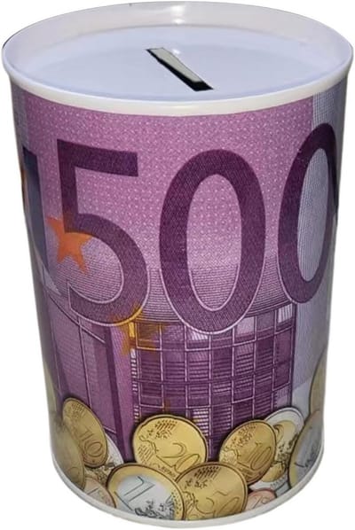 Metalen Spaarpot - Geldkist Blik - Geld Besparen - Veilige Opslag - 11 x 75 x 75 cm - Meerkleurig