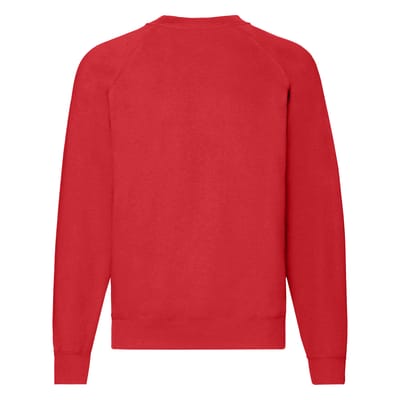 Fruit of the Loom Heren Klassiek 80/20 Raglan Sweatshirt (Rood)