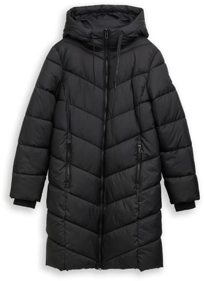 Tom Tailor - Pufferjas met capuchon - Maat XXL - deep black