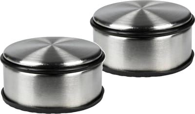 Benson Deurstopper/deurbuffer rond - 2x - RVS - 1.1 kg - 11 x 6 cm