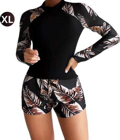 Bovista Rash Guard - Surf Shirt - Zwemkleding - UV Beschermende Kleding - Voor Zwemmen - Surfen - Duiken - Bruin - Maat XL