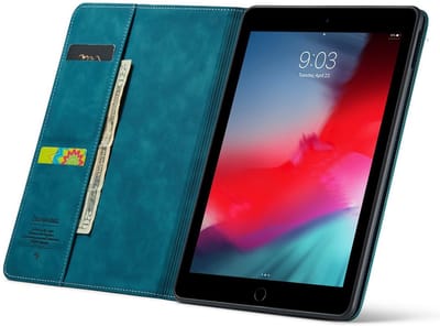 CaseMania Bookcase hoesje met Standaard geschikt voor iPad 10.2 (7e t/m 9e generatie) - Effen Groen - Kunstleer