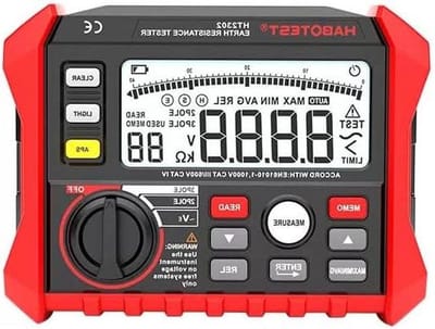 Digitale Aarde Tester - Weerstandsmeter Aarde - Elektrische Veiligheid Testen - Automatische Bereik Selectie - N.v.t. - Zwart