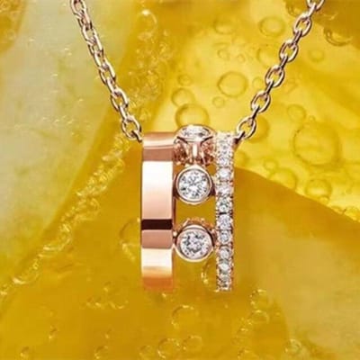 Designer Merk Schuifketting 925 Zilver Hoge Kwaliteit Zirkoon Mode Japans En Koreaans Net Rood Dezelfde Sieraden Groothandel 45cm yellow