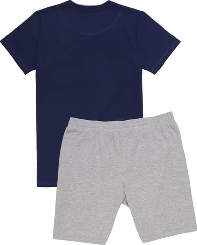 La-V shortama heren met V hals Donkerblauw XXL