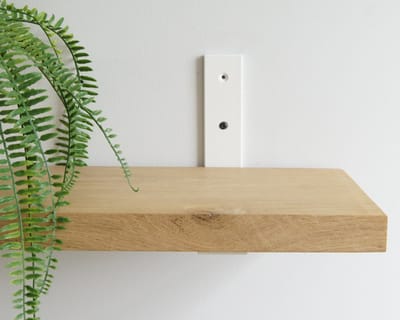STERKSTAEL Vesta Industriële Plankdrager Blanc - Stalen Wandplank Steun - Voor plank vanaf 20 cm tot 30 cm - Kleur Wit - inclusief bevestigingsmateriaal - Poedercoating - Wandsteun - 1 stuk