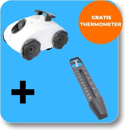 Interline Zwembadrobot King Crab - Bodemzuiger Zwembad - Zwembad Stofzuiger - Zwembad Reiniger - Zwembad Robot - Zwembadzuiger - Zwembadstofzuiger - Zwembaden tot 7m x 3,5m x 1,80m - Incl. gratis Thermometer