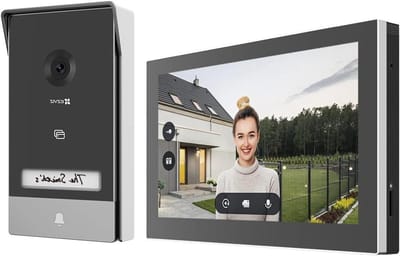 Video Deurintercom - Beveiligingscamera met Scherm - Toegangscontrole Thuis - 2-Draad Installatie - 7 Inch Scherm - Zwart