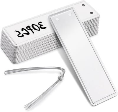 Set van 30 Weerbestendige Aluminium Plantlabels met Dubbelzijdige Schrijfmogelijkheid en Metaaldraad voor Tuin en Buitengebruik