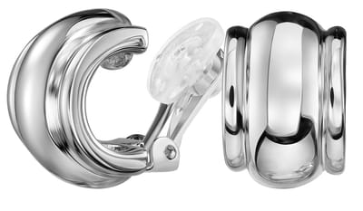 Traveller Clip Oorbellen - Oorclips Dames - Zilverkleurig - Geplatineerd - 157609