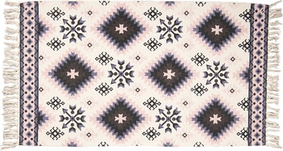 Clayre & Eef Vloerkleed 140x200 cm Wit Zwart Katoen