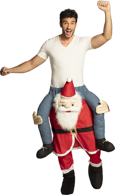 Boland - Kostuum funny Santa (one size) - Volwassenen - Kerstman - Kerst