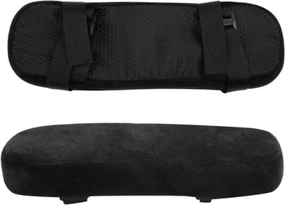 SnelShoppen - Ergonomische Armsteunpadden - 2 Stuks Foam Armrest Pads - Non-Slip Ondersteuning voor Bureau- en Gamingstoel - Verstelbare Klemmen - Com