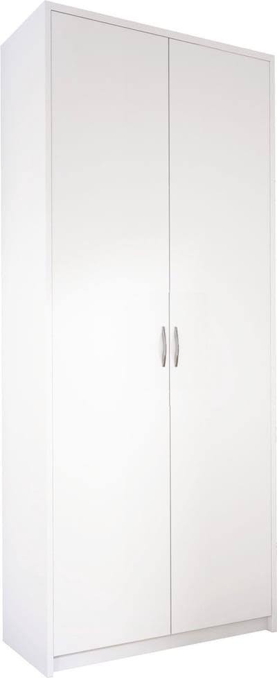 Meubel Square - Kledingkast Slimo 2 - Wit - 74x180x35 cm (BxHxD) - Slaapkamer - Garderobekast - Opbergkast