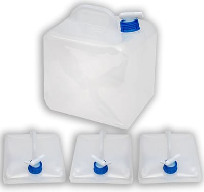 Intirilife watertank 10 L - drinkwater reservoir kunststof - opvouwbaar met kraan