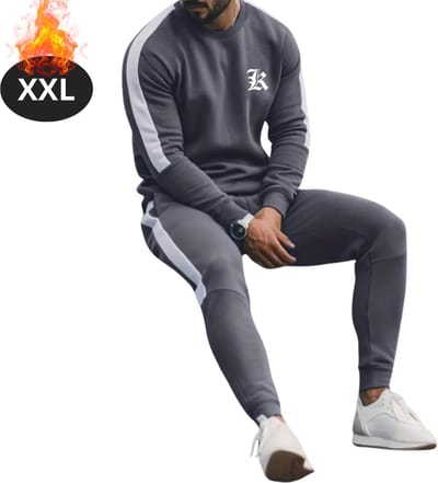 Nivard Joggingpak - Huispak - Volwassenen - Trainingspak - Comfortabel - Joggingsbroek - Tracksuit - Heren - Casual - Lood - XXL