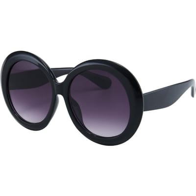Lunettes de Soleil Rétro Vintage Grand Cadre Rond Circulaire Protection Solaire Construction Mode Dame Extra Large Surdimensionné Tendance à la Mode Stt Vue