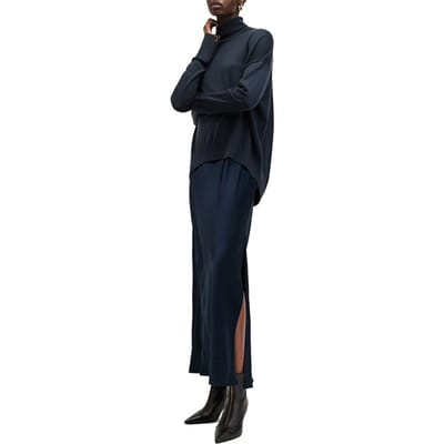 AllSaints Neo Dress Midnight Blue Maat: XS | Maxi Jurken Outlet | Dames | Blauw
