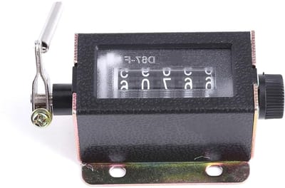 Mechanische Teller - Handtrek Teller - Nauwkeurig Tellen - 5-cijferig Display - 55 x 46 mm - Zilverkleurig