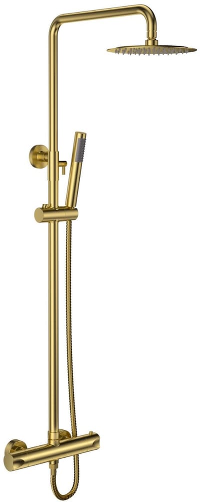 aloni thermostatische regendoucheset opbouw optima rondo kleur goud