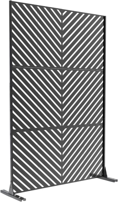 Tuinscherm Kekan 180x120x40 cm zwart casa.pro