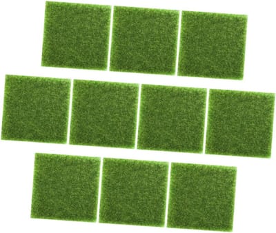 Kunstgrasmatten Vierkant - Decoratief Gras - Tuindecoratie - Onderhoudsvrij - 15x15 Cm - Groen