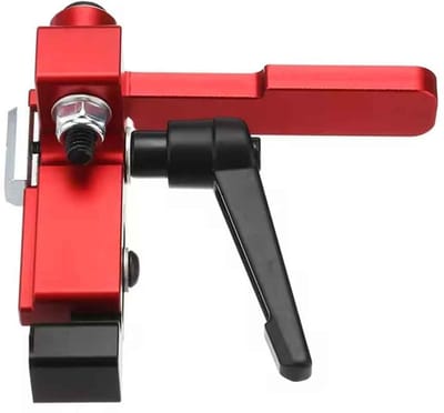 Dailygoody - Verstekstop - Houtbewerking - Praktische T-Sleuf Stop - Rood - Ideaal voor DIY Projecten - Geschikt voor Werkbanken - 75 Type