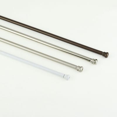 Gordijnroedes Set - Vitrage Stangen - Venster Decoratie - Uittrekbaar Veersysteem - 30-40 cm - Wit