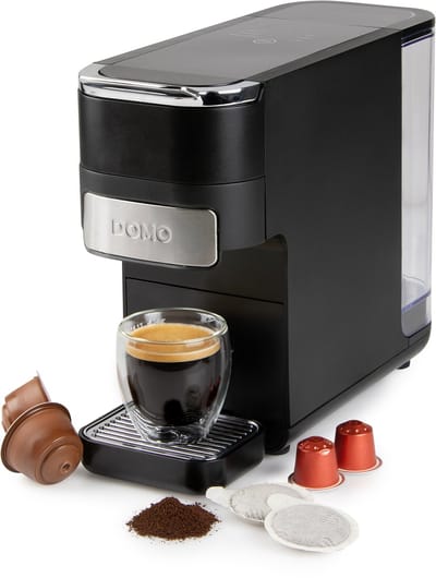 DOMO DO748K 4-in-1 Koffiemachine - Koffiezetapparaat - Koffieautomaat - Nespresso - Dolce Gusto - ESE pods - Filterkoffie - 1,5 L