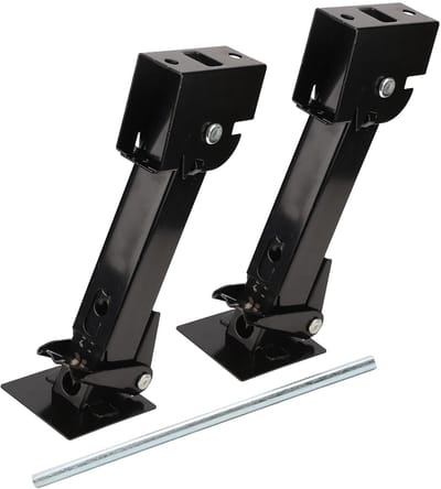 Jhubersproducts - Aanhangerstabilisator - Camperstabilisator 295 kg - Telescopisch neerklapbaar - Ondersteuning voor auto-oplegger - Ideaal voor campe