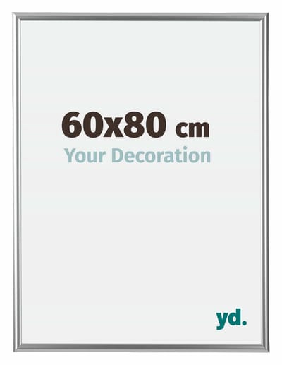 Your Decoration - Fotolijst 60x80 cm - Kunststof - Zilver - Bordeaux