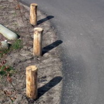 Intergard Anti parkeerpaal kastanjehouten paal kastanjepaal 16x100cm