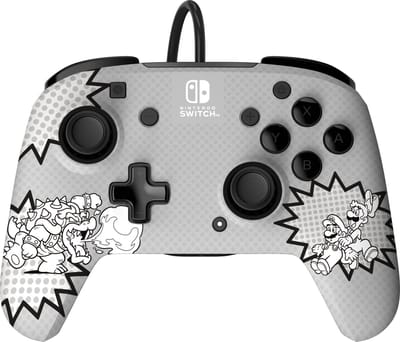 PDP Rematch Glow - Gaming Controller - Jack - Geschikt voor Nintendo Switch - Comic Mario