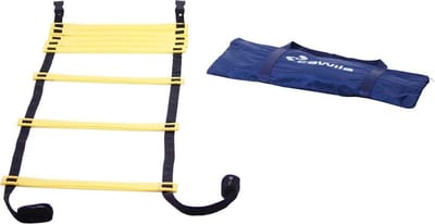 Coördinatieladder Indoor - Trainingsladder Snelheid - Voetbaltraining Binnen - Antislip Rubberen Sporten - 4 Meter Lengte - Geel