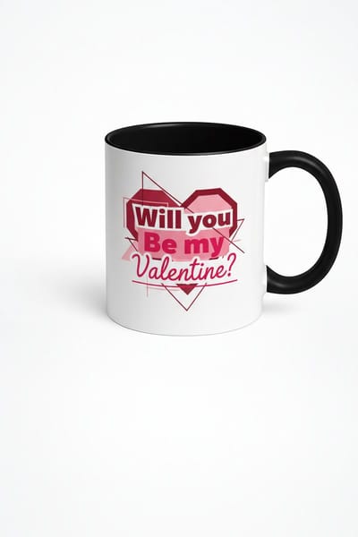 Valentijn Mok 'Will You Be My Valentine?' - Romantisch Cadeau met Hart Design