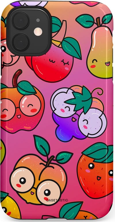 Casetastic Hoesje Geschikt voor Apple iPhone 11 - Stijlvolle Beschermende Duo-layer Case - Fruitige Grapjes