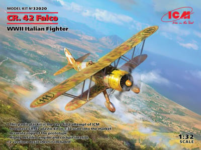 ICM Modelbouwpakket Militaire voertuigen - 32020 CR.42 Falco WWII Italian Fighter Plastic - 1:32 - Modelbouw