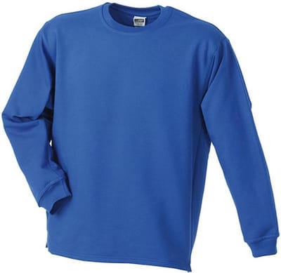 James and Nicholson Unisex Open Hem Sweatshirt (Koningsblauw)