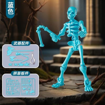 3D Skelet Speelgoed Meerdere Gewrichten Beweegbaar Schedel en Bot Pop Decoratie Actiefiguren Anime Cadeaus Spellen Speelgoed