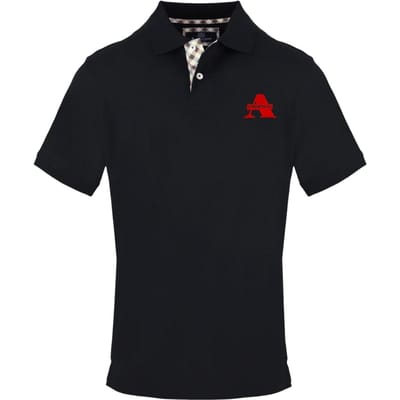 Aquascutum Polo met logo op de borst voor heren (Zwart)