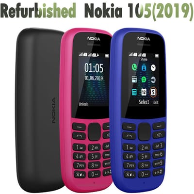90% nieuw Gereviseerd Nokia Origineel Nokia 105 (2019)  Single SIM Dual SIM GSM 900 / 1800 Mobiele telefoon Dual SIM Simple Set roze