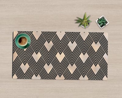 Coloray Bureau Onderlegger - Artistiek decoratief patroon Onderlegger Bureau - 90 cm x 45 cm - Veelkleurig Bureau Onderlegger - Bureau Onderlegger Groot - Bureau Onderlegger XXL - Computer Mat - Bureau Pad