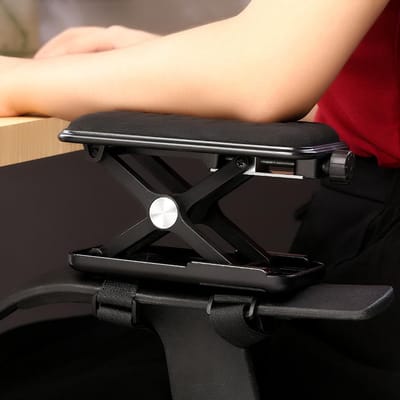 Ergonomische armsteun met kussen en polssteun, verstelbaar en dik, ideaal voor kantoorstoelen, biedt comfort en ondersteuning