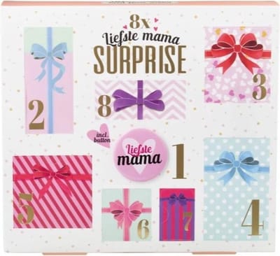 Liefste Mama Suprise Huidverzorging Geschenkset - 8 Delig - Inclusief Liefste Mama Button