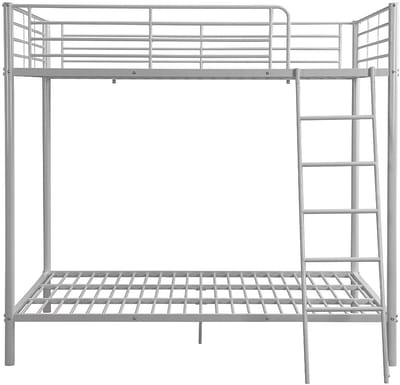 Vente-unique Stapelbed metaal zilverkleurig 140 x 190 cm