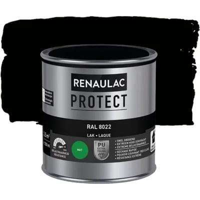 Renaulac Houtlak Binnen Protect - Zwartbruin - Mat - 250ml