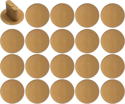 Kunststof Afdekdoppen voor Montagegaten 8 mm Langwerpig Lichtbruin 20 Stuks