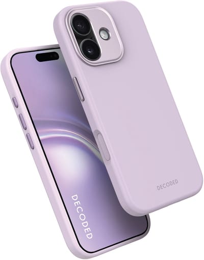 DECODED Siliconen Hoesje Geschikt voor iPhone 17 - Premium Soft-Touch Materiaal - Antibacteriële Coating - Geschikt voor MagSafe - Lavender Paars